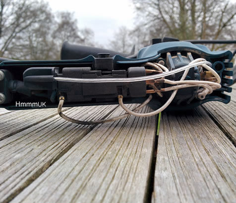 Photo showing suppressor & earth wire fitted
