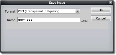 Save the png overlay file